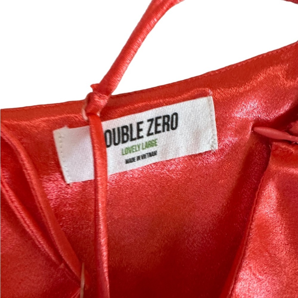 Double Zero Orange Spaghetti Strap Slit Dress Siz… - image 8